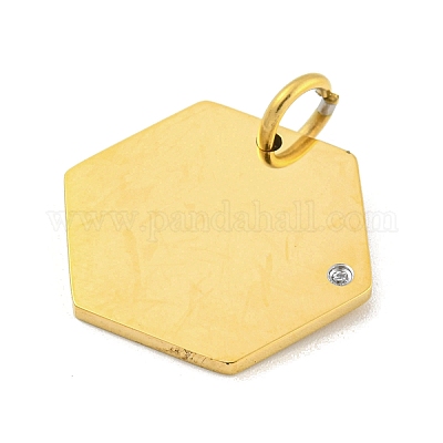 Подвески из нержавеющей стали 304 со стразами STAS-P356-34G-1