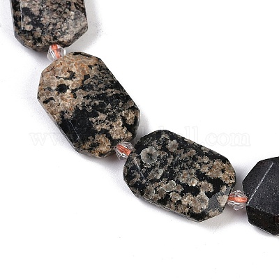 Природные снежинка обсидиан бисер нитей G-B125-P21-01-1