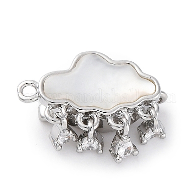 Латунные застежки из прозрачного кубического циркония с микропаве KK-P291-34P-1