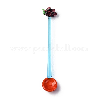 Стеклянные ложки для фруктов ручной работы AJEW-A067-01A-1