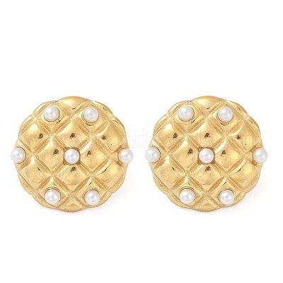 Серьги-гвоздики из нержавеющей стали 304 EJEW-G423-29B-G-1