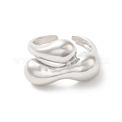 Латунные открытые кольца манжеты RJEW-P098-05P-1