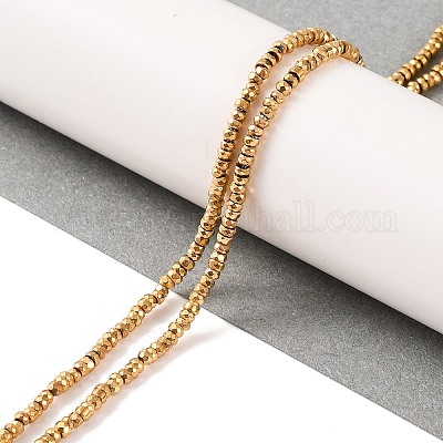 Гальванические нити из синтетических немагнитных гематитовых бусин G-H027-E01-01-1