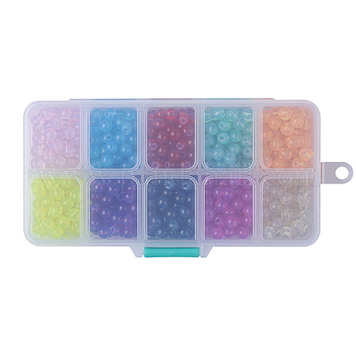 10 цвет выпечки окрашены стеклянные бусины DGLA-JP0001-10-6mm-1
