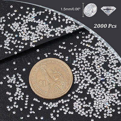 Кабошоны кубического циркония 2000шт. ZIRC-PH0001-29-1