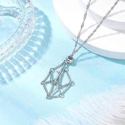 304 нержавеющая сталь макраме мешочек пустой держатель для камней изготовление ожерелья NJEW-JN05236-02-1