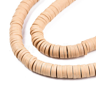 Плоские круглые бусинки распорки ручной полимерной глины CLAY-R067-4.0mm-37-1