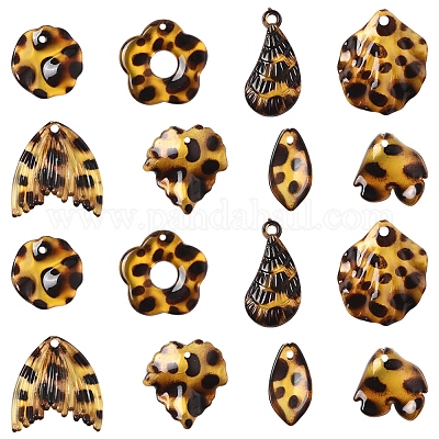 16шт 8 стиля прозрачные акриловые подвески OACR-FS0004-06-1