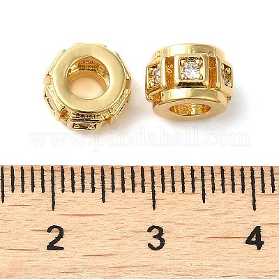 Стойки обшивки латунь кубического циркония бусы KK-Z033-24G-1