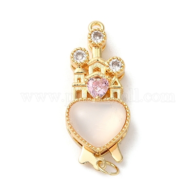 Латунные микро проложить кубического циркония ящик с застежками KK-A227-31G-1