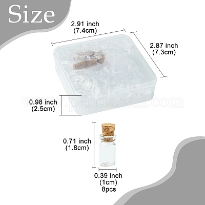 18 шт. стеклянная банка стеклянная бутылка контейнеры для бисера CON-FS0001-16-1