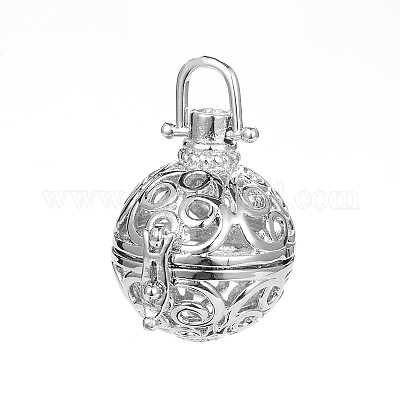 Модные полые латунные круглые подвески KK-F0299A-P-NR-1