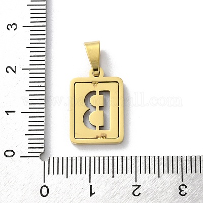 Подвески-алфавиты из нержавеющей стали 304 STAS-S152-01G-B-1