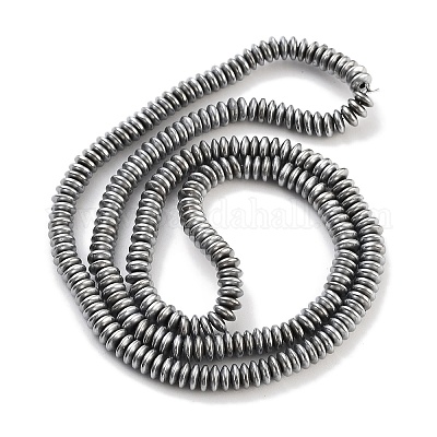 Гальванические нити из синтетических немагнитных гематитовых бусин G-P545-A01-01-1