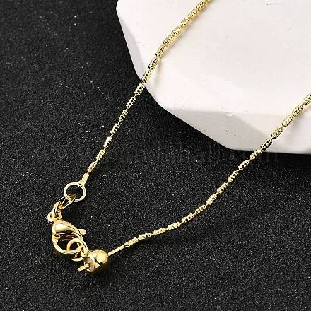 Ожерелья из латунных звеньев-колонн толщиной 1 мм NJEW-M108-14G-1