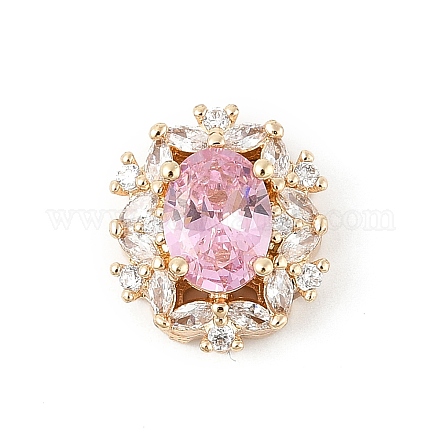 Латунные микро проложить кубического циркония бусы KK-K297-29G-01-1