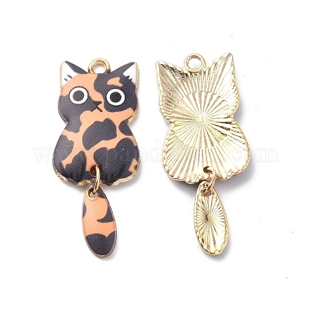 Подвески из светлого золота с покрытием из сплава и эмали ENAM-G210-01LG-07-1