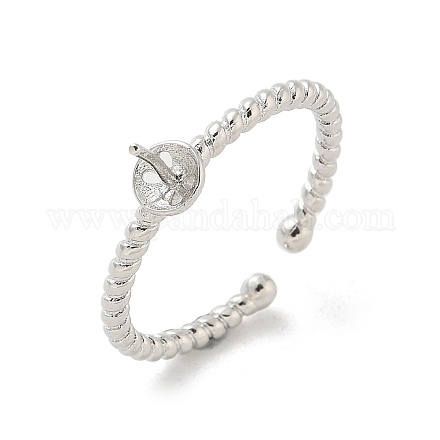 Закрепки кольца из латуни с открытой манжетой KK-G518-02P-02-1