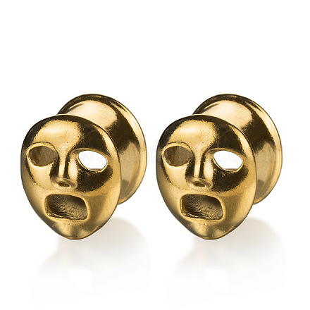 Хеллоуин призрачное лицо латунные и сплавные ушные туннели FS-WGACCDC-07-1