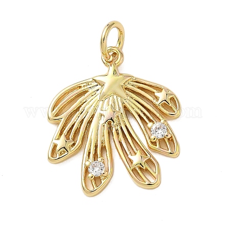 Латунные микропаве прозрачные подвески с фианитом KK-A273-33G-1