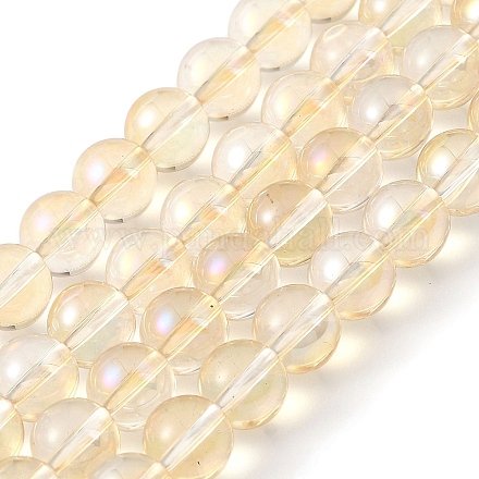 Прозрачные стеклянные бусины гальваническим пряди GLAA-T032-T6mm-C11-1