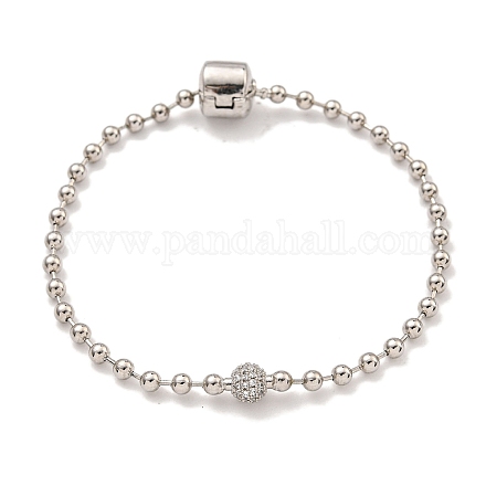 Браслеты-цепочки из латуни в европейском стиле толщиной 3 мм для изготовления ювелирных изделий BJEW-G703-06P-1