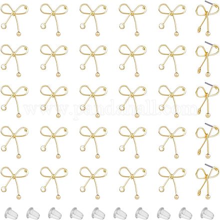 30 шт. железные серьги-гвоздики IFIN-FH0001-67-1