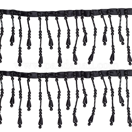 2 ярд полиэстера с пластиковыми бусинами-кисточками в виде искусственных жемчужин OCOR-GF0004-99B-1