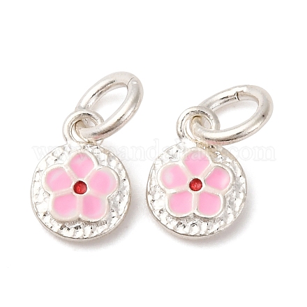 Тонкое серебро с жемчужно-розовой эмалью STER-A047-04A-S-1