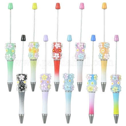 10 шт. 10-х цветные пластиковые ручки-бусины&nbsp;FIND-YW0008-56-1