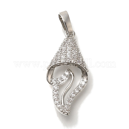 Стойки обшивки латунь микро проложить Циркон подвеску KK-C081-01P-1