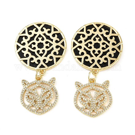 Латунные микро проложить кубического циркония большие кулоны KK-S526-59G-1