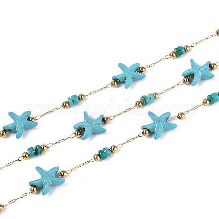 Цепи ручной работы из нержавеющей стали 316 в форме морской звезды CHS-N006-03D-G-1