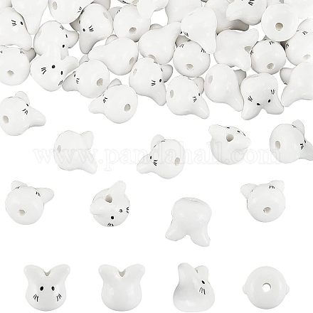 Фарфоровые бусины ручной работы PORC-OC0001-08-1