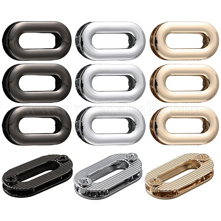 12 шт. 3-цветная вкручивающаяся люверсная фурнитура из цинкового сплава&nbsp;FIND-GF0003-24-1