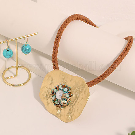 Комплекты ожерелий и серег с подвесками из сплава FS-WG4EBE1-02-1