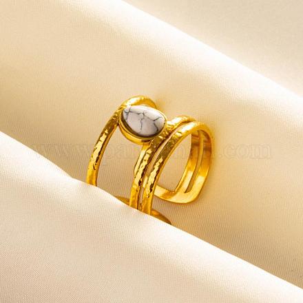 Перстни из синтетического говлита в форме капли QT3031-8-1-1