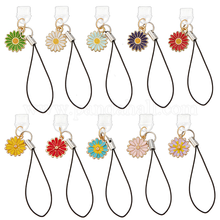 20 шт. 10 стильных эмалевых ремешка для мобильного телефона&nbsp;HJEW-OC00116-1