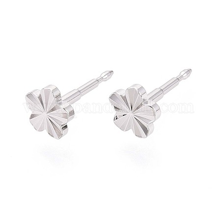 Латунные серьги-гвоздики для женщин EJEW-G441-01P-1