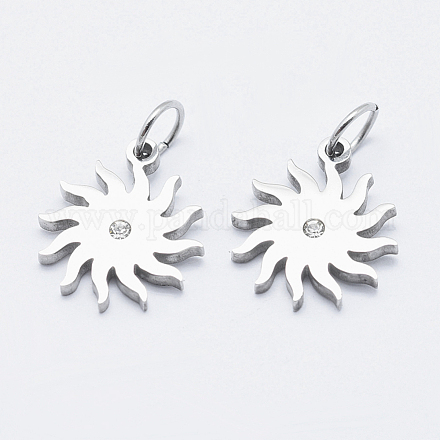 Подвески из экологически чистой хирургической нержавеющей стали 316 с микропаве из кубического циркония RB-I078-72P-NR-1