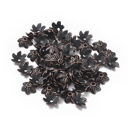 Крышки для бусин тибетского стиля TIBEB-LF9396YKG-R-LF-1