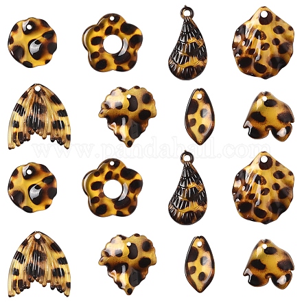 16шт 8 стиля прозрачные акриловые подвески OACR-FS0004-06-1