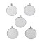 Tibetan Style Flat Round Alloy Big Pendant Cabochon Settings, Plain Edge Bezel Cups, Cadmium Free & Lead Free, Antique Silver, Tray: 40mm, 51.5x43x2mm, Hole: 6x4mm