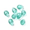 K9 Glass, Imitation Austrian Crystal Beads, Faceted, Teardrop, Medium Sea Green, 8x6x6mm, Hole: 1.4mm