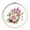 DIY Flower & Leaf Pattern Embroidery Kits, Including Printed Cotton Fabric, Embroidery Thread & Needles, Imitation Bamboo Embroidery Hoop, Colorful, 30x30cm