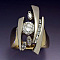Horse Eye & Flat Round & Triangle Alloy with Crystal Rhinestone Finger Rings, Golden, US Size 6(16.5mm)