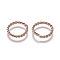 304 Stainless Steel Jump Rings, Open Jump Rings, Twisted, Rose Gold, 12x1.4mm, Inner Diameter: 9mm