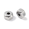Non-Tarnish 316 Surgical Stainless Steel Spacer Beads, Hexagon, Stainless Steel Color, 6x3.5mm, Hole: 1.8mm