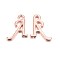 Rose Gold Plated Alloy Letter Pendants, Rack Plating, Cadmium Free & Lead Free, Letter.A, 13x10x2mm, Hole: 1.5mm