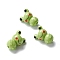 Handmade Lampwork Beads, Frog, Yellow Green, 21~22.4x15.5~16x12.8mm, Hole: 2~3mm